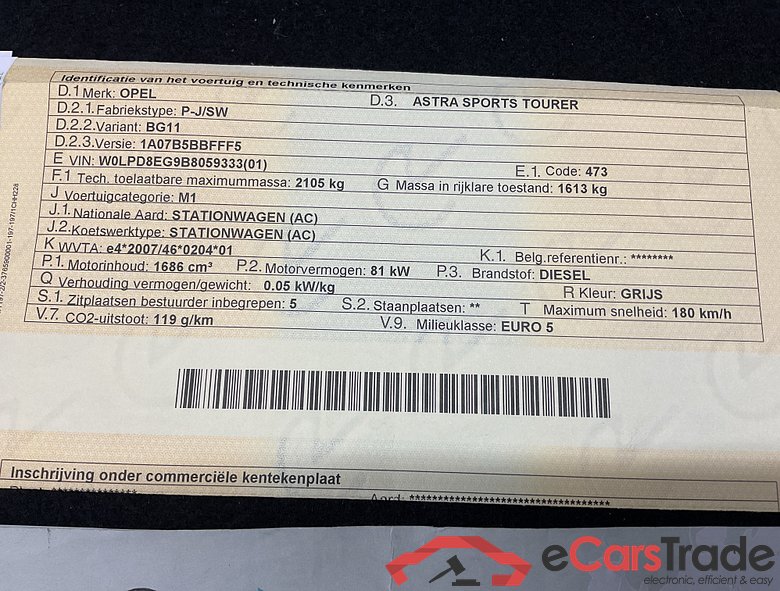 OPEL Astra Sports Tourer Astra Sports Tourer 1.7 CDTi ECOTEC Enjoy DPF #5