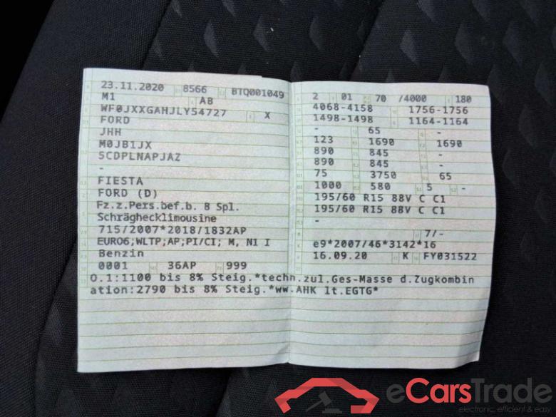 Ford Fiesta (CE1)(2017->) DE - LimS5 1.0 EcoBoost EU6d-T, Titanium X S/S (EURO 6d-TEMP), 2019 - 2020 #5