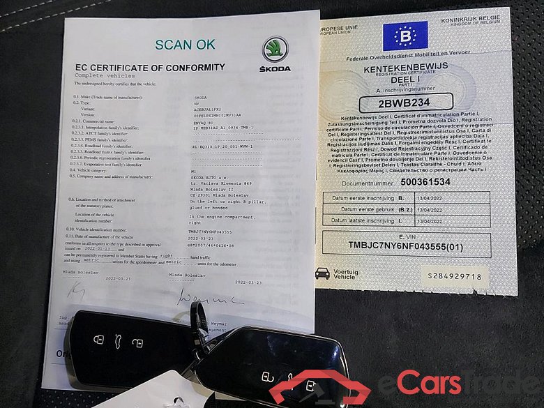 SKODA - SKO ENYAQ iV 80 Sportline 204PK  With Heat Pump  & Convenience & Comfort & Assisted Drive & 125Kwh DC Charging & Climate Plus & Infotainment Plus & Transport Pack & Towing Hook  * ELECTRIC * #4