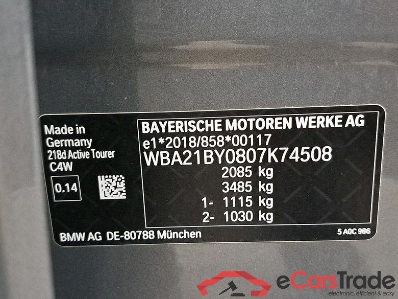 BMW - BMW 2 ACTIVE TOURER 218dA 136PK With Climatic & Cruise Control & Park Sensors Front & Rear #6
