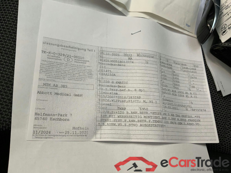 E -Klasse Lim. E 220 d 4Matic (213.005)Avantgarde 143KW AT9 E6d
