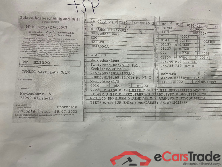 C T-Modell C 300 d (206.206)AMG 2.0 AMG Line 212KW AT9 E6d #2